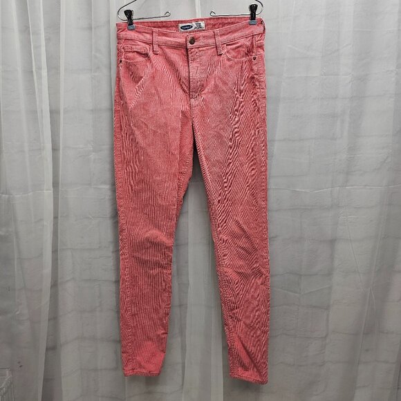 Old Navy Rockstar Corduroy Pants Super Skinny Pink Preppy Academia 10T - Picture 1 of 8